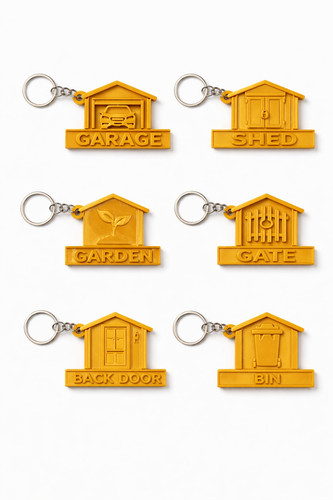 Keychain home key label - home,
