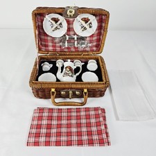 M.J. Hummel Reutter Porcellan Mini Picnic Tea Set Umbrella Girl Vintage