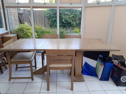 Seater oak dining table and - seater,