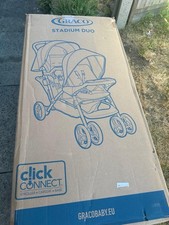 Graco Stadium Duo Tandem Pushchair With Click Connect - Black/Grey