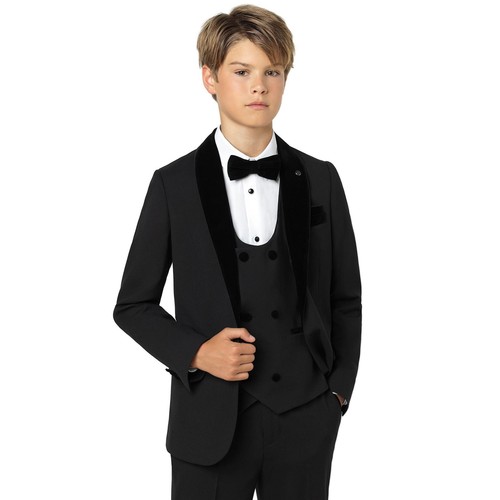 Boys luxury black velvet - boys,