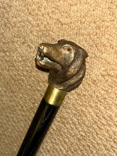 Vintage ebonised walking stick - vintage,