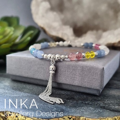 925 sterling silver aquamarine - silver,