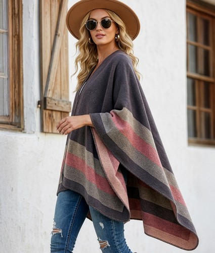 Ladies women poncho - ladies, knitted