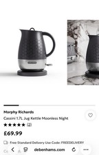 Morphy Richards Cassini  1.7L  Jug Kettle Moonless Night Black & Silver 103020