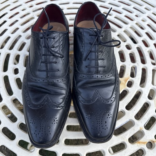 Barker black leather - black, brogue