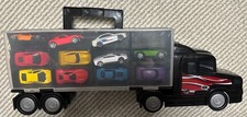 Transporter Truck Carrycase for Multicolor Cars Includes 11 Vehicles, Toys Set
