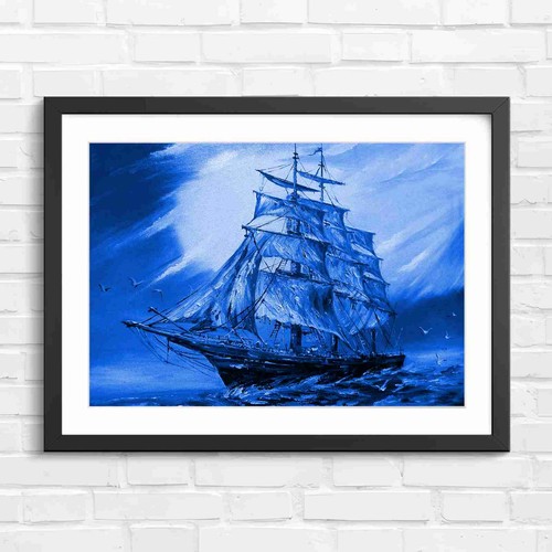 Vibrant vintage sailing ship - vintage,