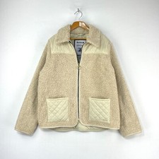 Barbour Alexa Chung Hazel Jacket Womens 12 Cream Teddy Shearling Alexachung