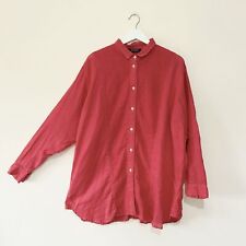 Yacco Maricard Lagenlook Linen Shirt Top 54" Chest Raspberry Pink Oversized