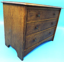 Miniature oak chest of