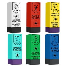 Football Trophies Prodigy Player of the Match 6 Colours 170mm Custom Text