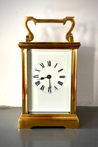 Brass carriage clock - brass,