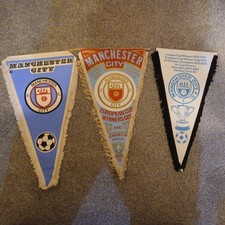 x3 Manchester City Pennants
