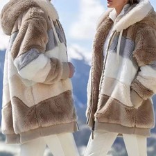 Plus Size Womens Winter Warm Hoodies Coat Jacket Ladies Outwear Overcoat UK