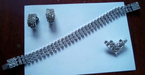 Earring bracelet broach - bracelet,broach, set