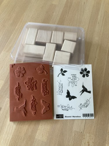 Stampin red rubber wood - up,