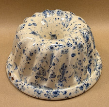 Vintage Blue Spongeware