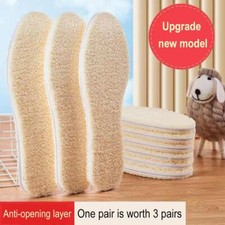 Sheepskin Insoles Soft Warm Winter Thick Inner Soles Sheep Wool Shoes Boot  A9D3