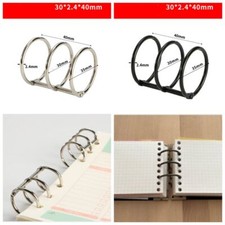 5Pcs 3 Ring Metal Loose Leaf Binders for DIY Travel Diary Notebook Diary