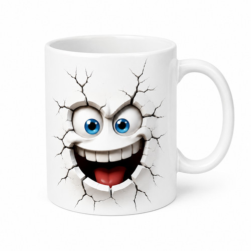 Face coffee mug - mug, white