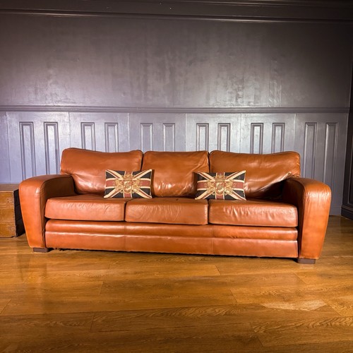 Leather seater sofa vintage - 3,