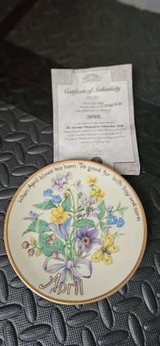 April floral plate - floral, from