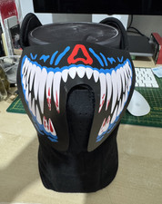 Luminous Sound Reactive LED Face Mask - Blue Venom - Halloween