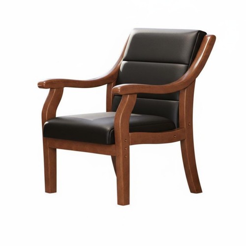 Padded wood frame armchair - wood-frame,