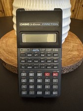 Vintage Casio FX-82 Super Fraction Scientific Calculator Hardcover- Untested