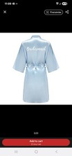 Blue Bridesmaid Robe Size Small Bridal Party Robe Dressing Gown