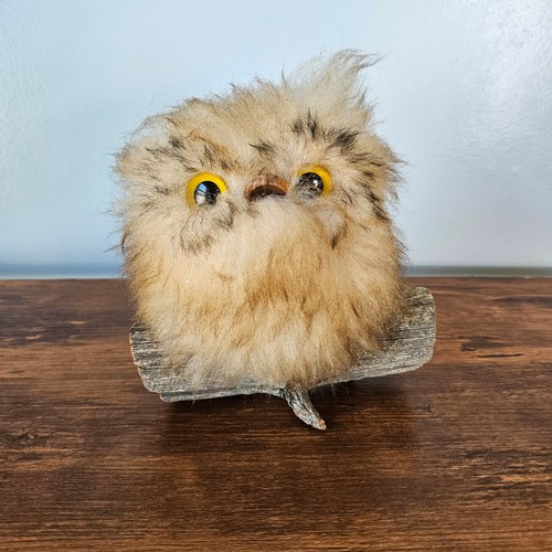 Vintage 70s fluffy owl - 70s,