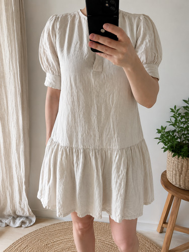Kaos leinen kleid - kaos, beige