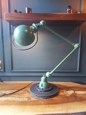 Vintage green jielde 2 arm desk lamp