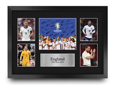 England Euro 2024 Team Players Autograph Prints Framed Picture for Football Fans