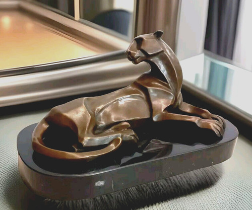 Bronze figure puma - bronze,