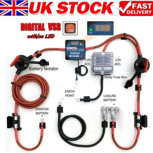 Split charge relay kit starter - charge,