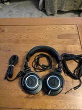 Audio Technica ATHM50X Black Studio Monitor Headphones & Cables
