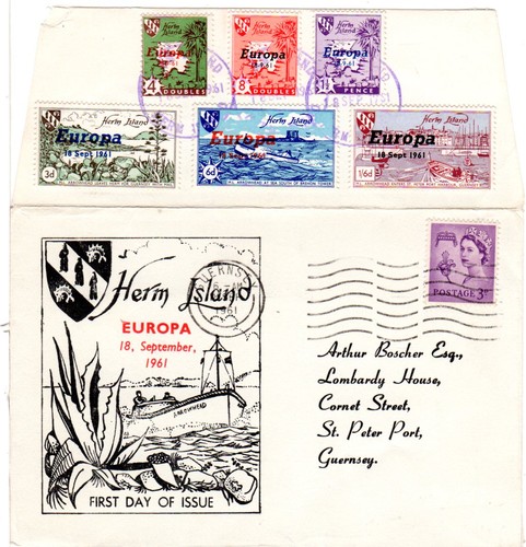 1961 guernsey fdc - gb, with
