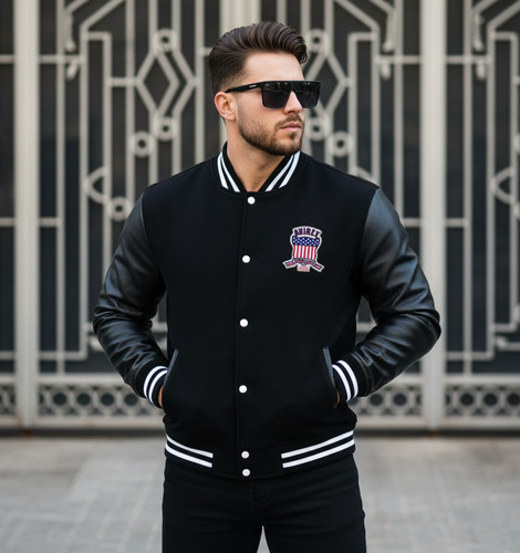 Men black hooded - men's,