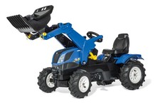Rolly Childrens Ride-On New Holland T7 Tractor w/ Frontloader & Pneumatic Tyres