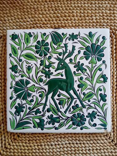 Nassos rhodos deer tile green - deer,