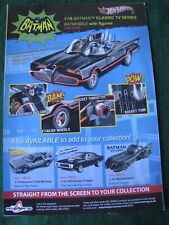 HOT WHEELS BATMAN CLASSIC TV SERIES 1:18 BATMOBILE FIGURES 2016ADVERT A4 FILE 25