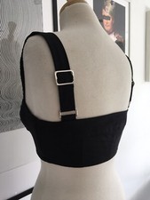 Bra Top / Corset / Mistress Rocks / Los Angeles / Black / Front Fastening / M