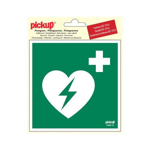 Sticker aed 150x150mm - aed, 150x150mm.