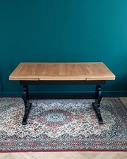 Ercol Drawleaf Vintge Mid-century Dining Table 1960s Blue Label Gothic Black