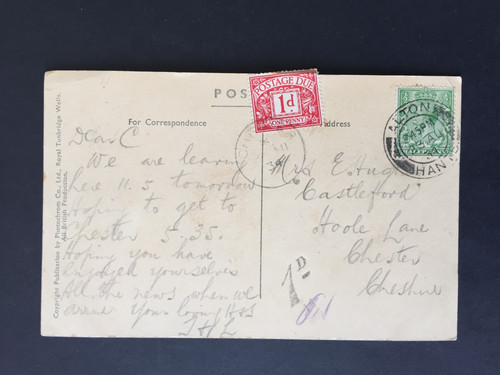 1934 postage due 1d - 1934, +