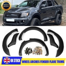6Pcs Black Wide Wheel Arches Fender Flares Body Kit For 12-2015 Ford Ranger T6 A