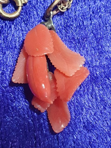 Antique victorian carved coral - carved,