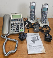 Binatone concept combo 3865 answer machine loud-speaker caller id + 2 Handsets